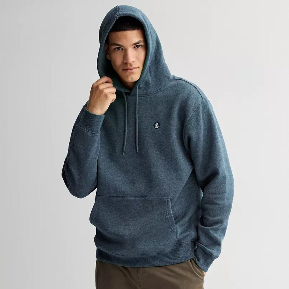 Men's Volcom Hooded Sweatshirt- Heather Blue- Medium LIKE NEW CONDITION!